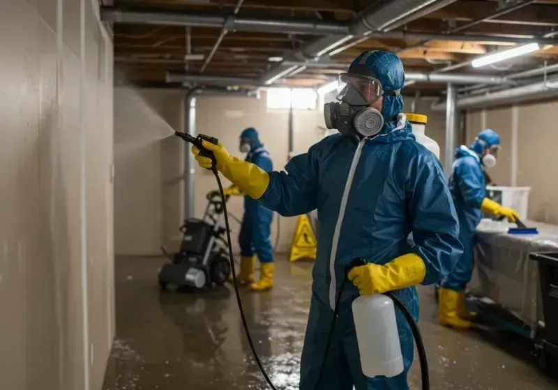 Basement Sanitization and Antimicrobial Treatment process in Asbury Park, NJ